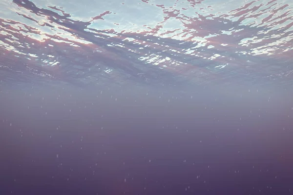 3d візуалізація прірви абстрактний підводний фон, захід сонця . — стокове фото