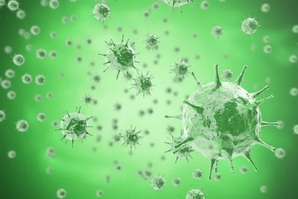 3d rendering, Hepatitis, H1N1, HIV, FLU, AIDS viruses abstract background. — Stock Photo, Image