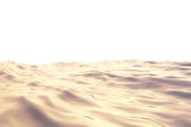 Deniz, okyanus dalgası yakın çekim günbatımı, düşük açılı görünüş, efekt işleme çapraz. Seçici odak ile sabit odak. 3D render