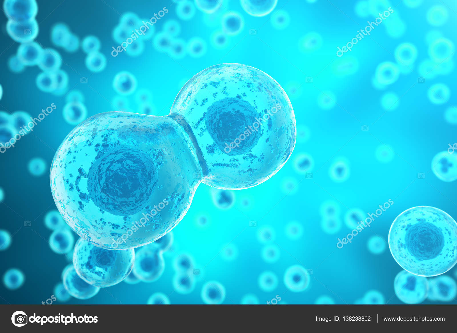 Blue cell background. Life and biology, medicine scientific ...