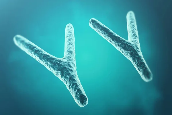 Cromosomi di origine scientifica. Vita e biologia, medicina scientifica. rendering 3d — Foto Stock