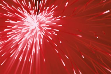 Soyut parçacıklar arka plan. Işıklar çizgilerle patladı. 3D render