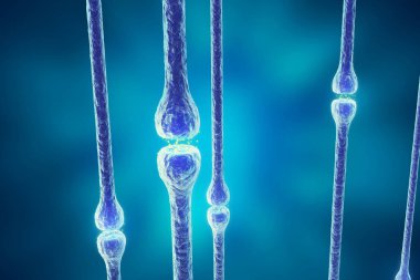 Beyaz arka plan üzerinde izole etkin bir reseptör Illustration. 3D render