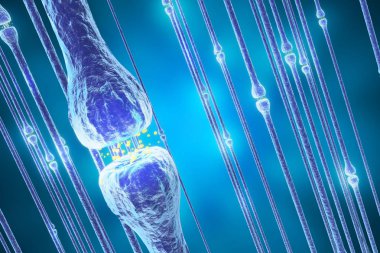 Beyaz arka plan üzerinde izole etkin bir reseptör Illustration. 3D render