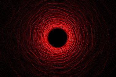 Soyut hız tüneli warp alanı, solucan deliği veya kara delik, cosmos içinde geçici alan üstesinden sahne. 3D render