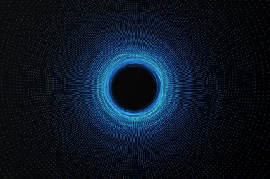 Warp veya hiper, soyut hız tüneli warp uzayda yıldız. Evrende, 3d render