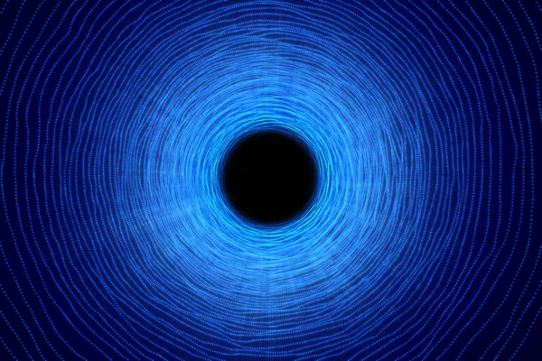 Abstrakte Geschwindigkeitstunnelverwerfung im Weltraum, Wurmloch oder Schwarzes Loch, Szene der Überwindung des temporären Raums im Kosmos. 3D-Darstellung — Stockbild Abstrakte Geschwindigkeitstunnelverwerfung im Weltraum, Wurmloch oder Schwarzes Loch, Szene der Überwindung des temporären Raums im Kosmos. 3D-Darstellung — Stockfoto