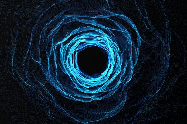 Kozmik solucan deliği, uzay seyahat kavramı, bir evren başka bir ile bağlayabilirsiniz Huni şeklindeki tünel. 3D render — Stok fotoğraf