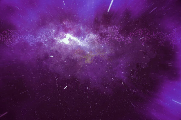 Красивый космический фон с звездным небом, галактиками и созвездиями в космосе. 3d-рендеринг
