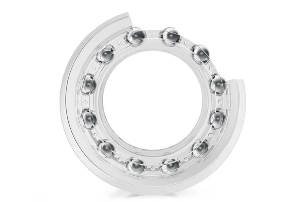 Industrial transparent bearings on a white background , 3d rendering. — Stock Photo, Image