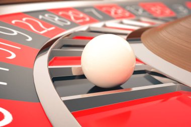 Casino rulet oyunu. Casino kumar. Kavram 3d render. Çarkıfelek.