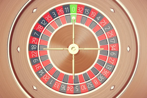 Ruleta de Casino Las Vegas, Juego de Ruleta de Casino, Casino Gambling Concept 3D rendering . — Foto de Stock