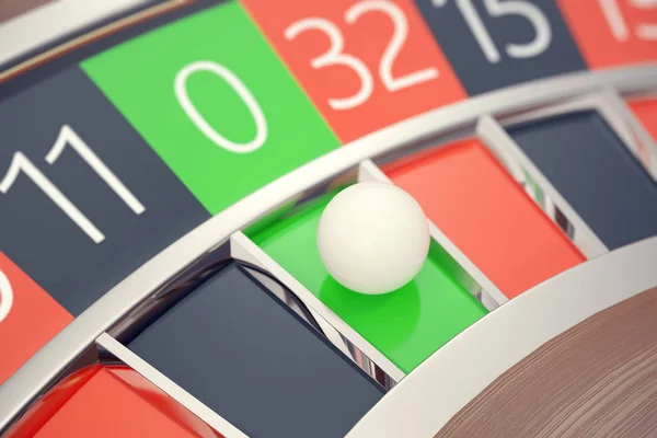 カジノのルーレット ラスベガスのギャンブルのコンセプト。再生カジノ概念で 3 d レンダリング — ストック写真