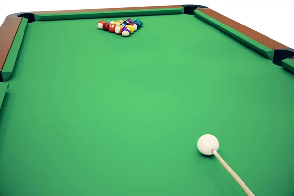 3D illustration pool billiard game. American pool billiard. Pool billiard game, Billiard sport concept. — Stock Photo, Image