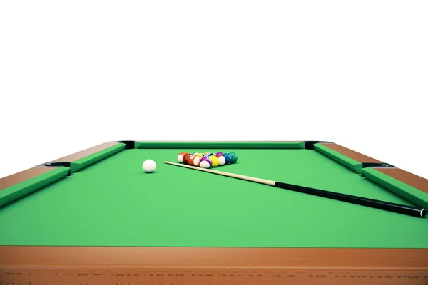 3D illustration pool billiard game. American pool billiard. Pool billiard game. Billiard sport concept. — Stock Photo, Image