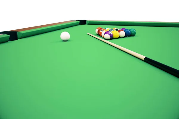 3D illustration pool billiard game. American pool billiard. Pool billiard game. Billiard sport concept. — Stock Photo, Image