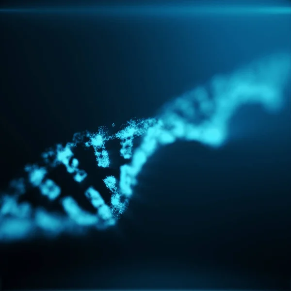 Polygonal Dna Konceptet Onsisting Blå Prickar Och Linjer Digital Illustration — Stockfoto