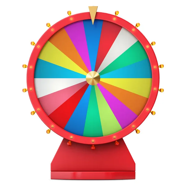 Realistic Spinning Fortune Wheel Lucky Roulette Colorful Wheel Luck Fortune — Stock Photo, Image