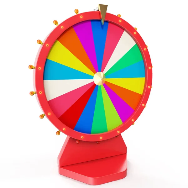 Roue Fortune Tournante Réaliste Roulette Chanceuse Roue Colorée Chance Fortune — Photo