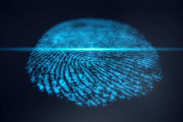 Illustration Fingerprint Scan Provides Security Access Biometrics Identification Concept Fingerprint — Stock Photo, Image