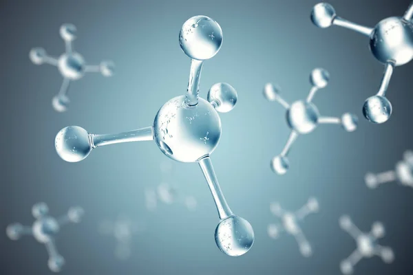 3D çizim molekülleri. Atomlar bacgkround. Başlık sayfası veya el ilanı için tıbbi geçmişi. Atomik düzeyde moleküler yapısı. — Stok fotoğraf