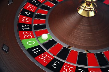 3D render Casino rulet kavramı. Tablo lüks Casino kumar. Casino rulet oyunu