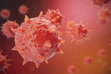 Grip virüsü H1n1. domuz gribi, 3D çizimi bulaştırmak organizma, viral hastalığı salgın.