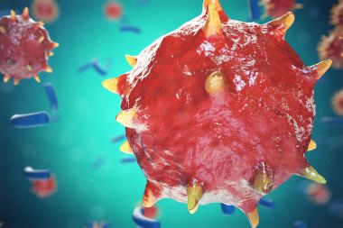 Viral hepatit enfeksiyonu kronik karaciğer hastalığı, hepatit virüsleri neden. 3D çizim