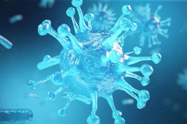 Viral hepatit enfeksiyonu kronik karaciğer hastalığı, hepatit virüsleri neden. 3D çizim