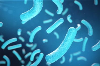 3D çizim, hepatit, H1n1, HIV, grip, AIDS virüs soyut arka plan. Sarılık virüsü bulaşmış canlı