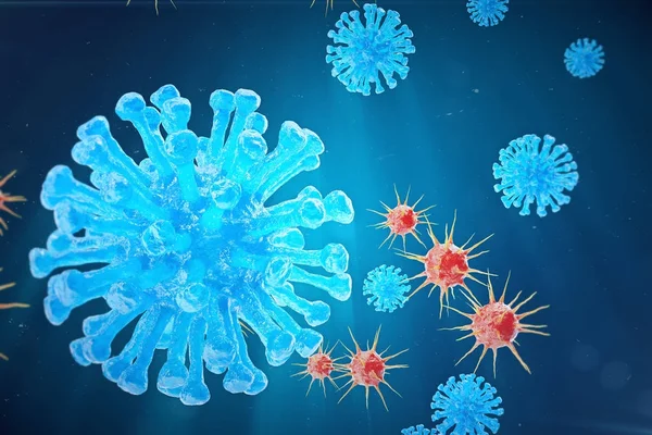 3D illustration, hepatit, H1n1, influensa, Hiv Aids virus abstrakt bakgrund, hepatitvirus i infekterade organismen — Stockfoto