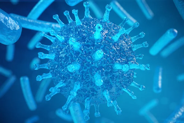 Infección viral por hepatitis que causa enfermedad hepática crónica, virus de la hepatitis. ilustración 3d —  Fotos de Stock