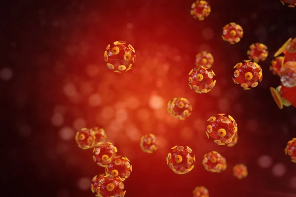 Virale hepatitis infectie veroorzaakt chronische leverziekte, hepatitisvirussen 3d illustratie — Stockfoto