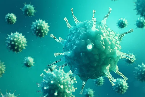 Illustration Virusinfektion Die Chronische Krankheiten Verursacht Hepatitis Viren Influenza Virus — Stockfoto