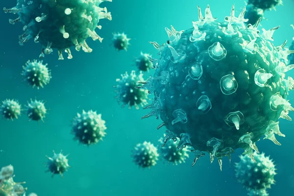 Illustration Virusinfektion Orsakar Kronisk Sjukdom Hepatitvirus Influensa Virus H1N1 Influensa — Stockfoto