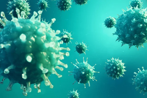 Ilustracja Wirusowe Zakażenie Powodując Chorobę Przewlekłą Wirusy Zapalenia Wątroby Grypa — Zdjęcie stockowe