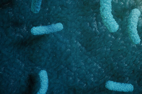 3d иллюстрация вирусной инфекции, вызывающей хронические заболевания. Вирусы гепатита, вирус гриппа H1N1, грипп, клеточные инфекции организма, СПИД. Абстрактный фон вируса
.