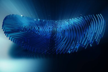 3D render parmak izi tarama tanımlama sistemi. Parmak izi inceden inceye gözden geçirmek ile biyometrik kimlik güvenlik erişim sağlar