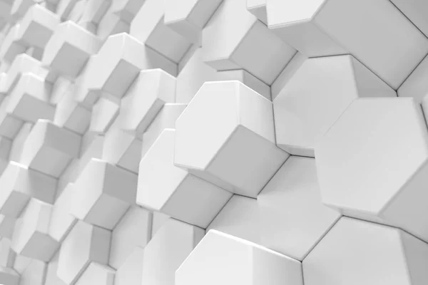 Representación Fondo Abstracto Geométrico Hexagonal Blanco — Foto de Stock