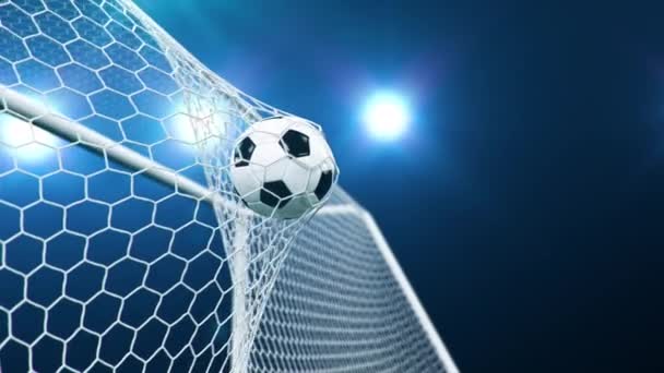 Soccer Ball Goal Net Beautiful Sky Background Soccer Ball Flew Stock Video Footage By C Rost9