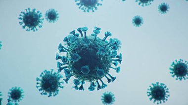 Coronavirus ya da Covid-19 olarak adlandırılan Çin patojeni bir grip türüdür. Koronavirüs salgını ölüme neden olur. Ciğerleri etkileyen bir salgın hastalık konsepti. atipik zatürree. 3B illüstrasyon