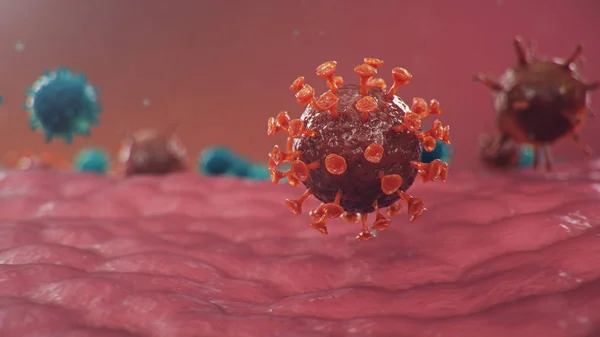 Coronavirus Covid Olarak Adlandırılan Çin Patojeni Bir Grip Türüdür Koronavirüs — Stok fotoğraf
