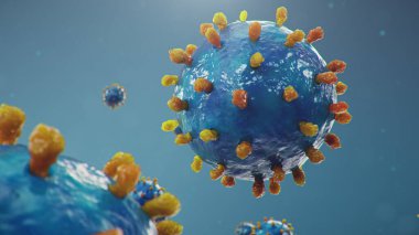 Coronavirus ya da Covid-19 olarak adlandırılan Çin patojeni bir grip türüdür. Koronavirüs salgını ölüme neden olur. Ciğerleri etkileyen bir salgın hastalık konsepti. atipik zatürree. 3B illüstrasyon