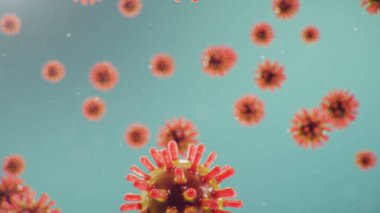 Coronavirüs salgını. Patojen solunum yolunu etkiliyor. COVID-19 enfeksiyonu. Salgın, viral enfeksiyon kavramı. Coronavirus bir insanın içinde. Viral enfeksiyon. 3B illüstrasyon