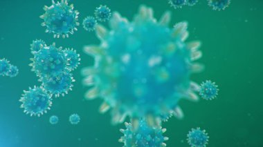 Coronavirus ya da Covid-19 olarak adlandırılan Çin patojeni bir grip türüdür. Koronavirüs salgını ölüme neden olur. Ciğerleri etkileyen bir salgın hastalık konsepti. atipik zatürree. 3B illüstrasyon