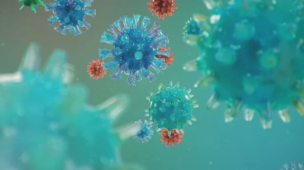 Ett Utbrott Coronavirus Patogen Som Påverkar Luftvägarna Covid Infektion Begreppet — Stockfoto