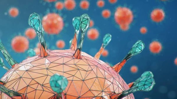 Fundal Virus Abstract Virus Gripal Sau Covid Virusul Infectează Celulele — Fotografie, imagine de stoc