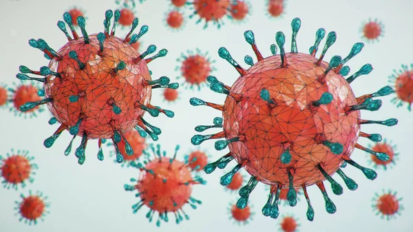 3D illustration, abstract pathogen as a type of flu - H1N1, hepatitis viruses, influenza virus, flu, aids. Virus abstract background. Virus infects human cells. Infection causing chronic disease