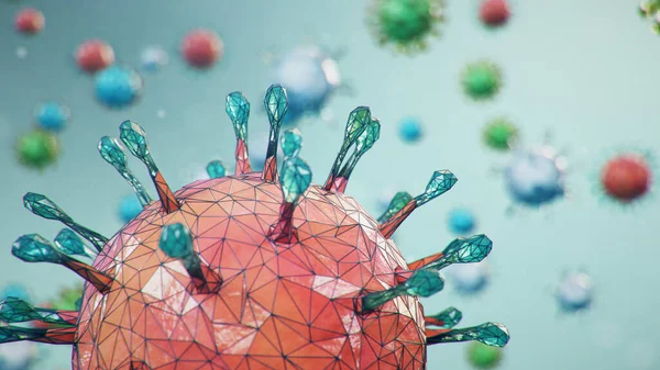 Boyutlu Illüstrasyon Bir Grip Türü Olarak Soyut Patojen H1N1 Hepatit — Stok fotoğraf
