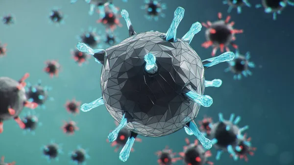 Ilustrație Agent Patogen Abstract Tip Gripă H1N1 Virusuri Hepatitice Virus — Fotografie, imagine de stoc
